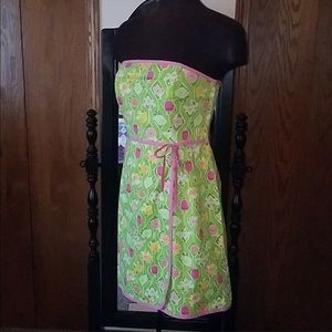 Lilly Pulitzer  strapless wrap style dress